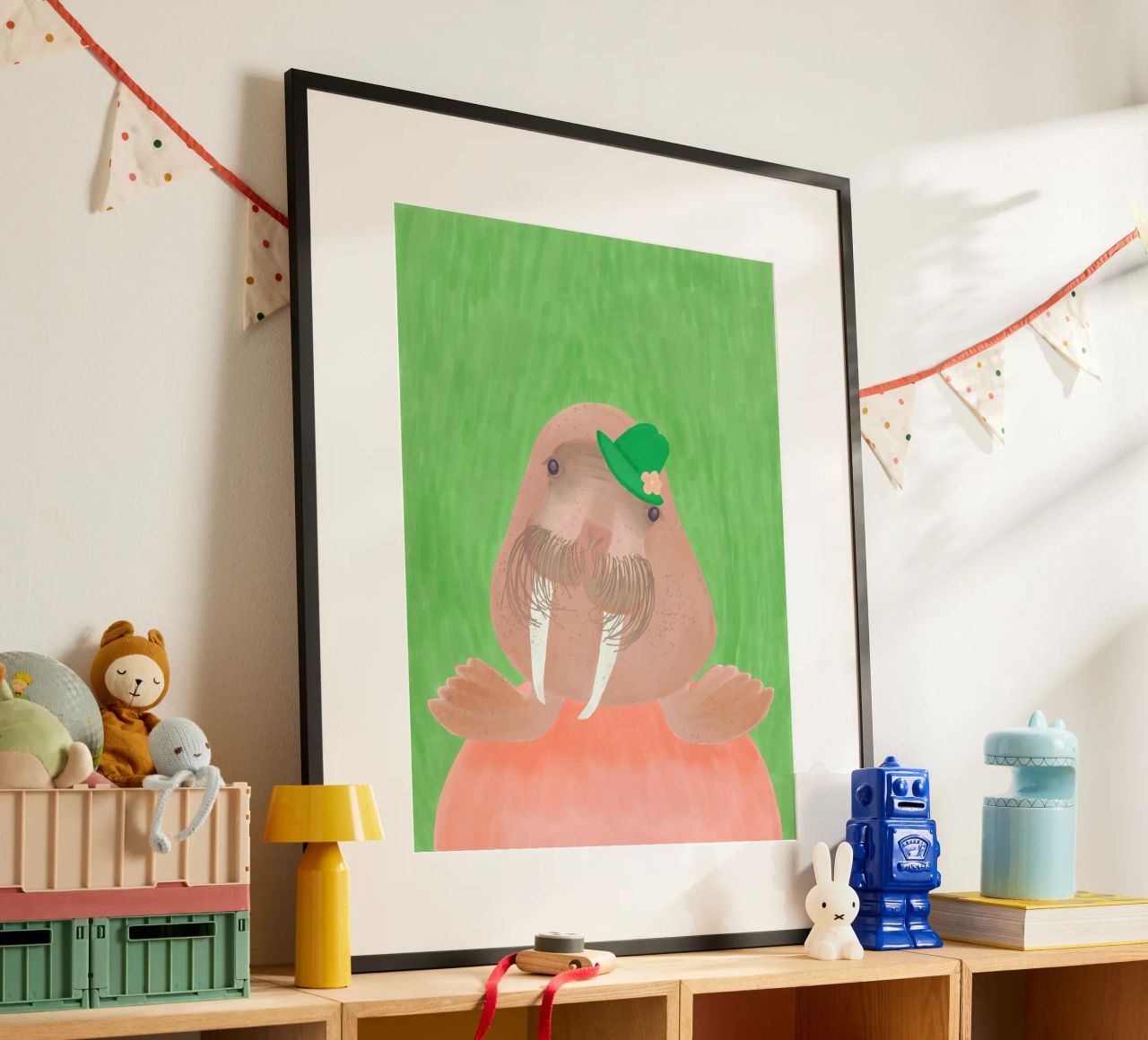 De Zachte Walrus poster van Pictufy Sun & Spirit