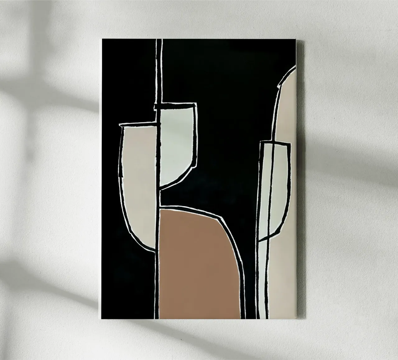abstract shapes no9 Leinwand mit Schattenfugenrahmen von Andrea Reichhart Art