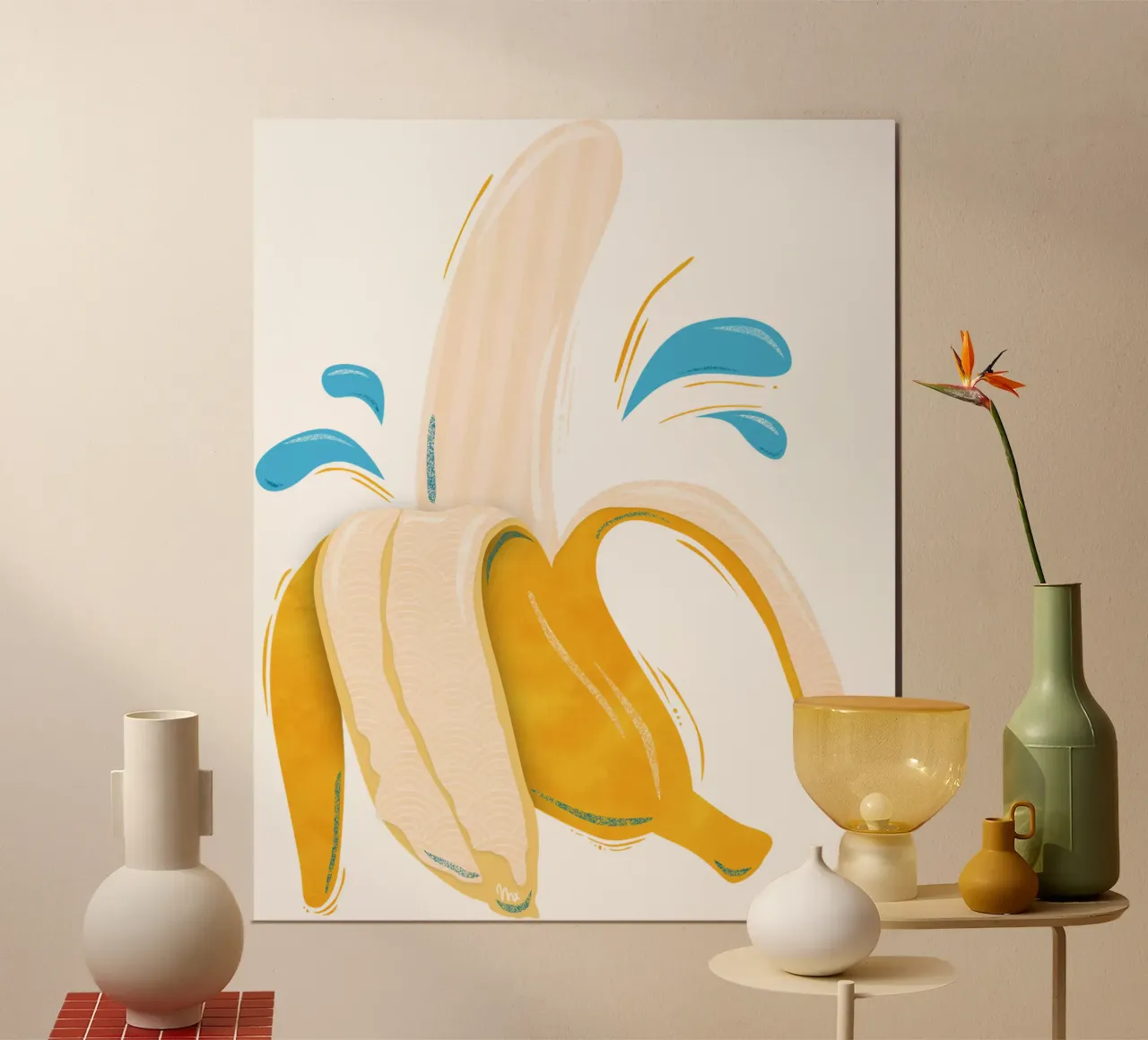 Banana Splash carta hahnemühle da miriamkross