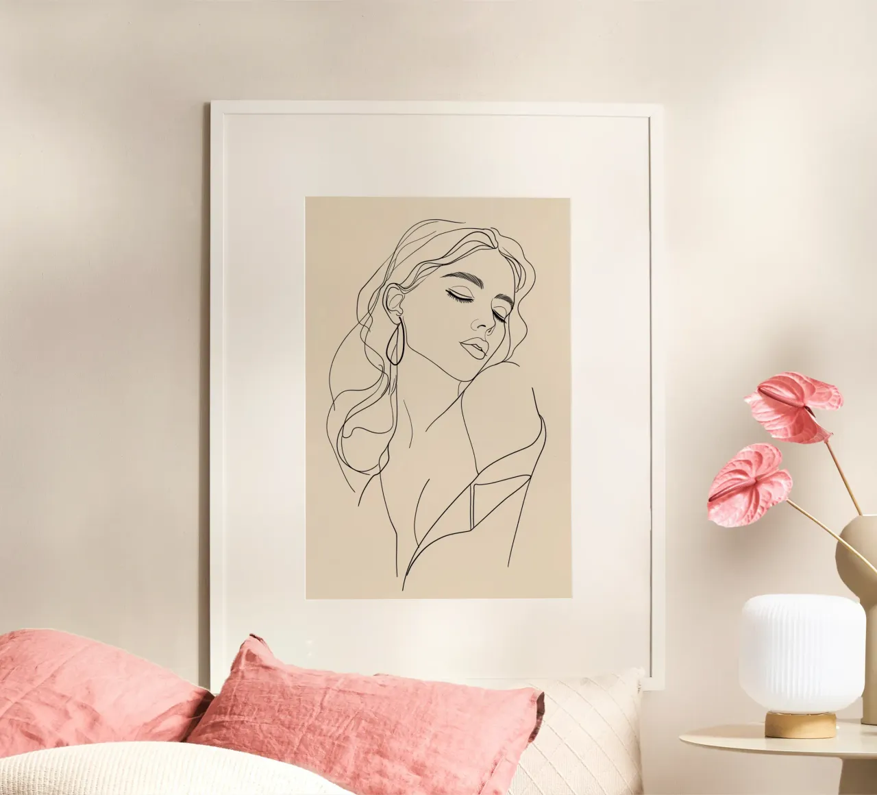 Disegno di donne sensuali poster con telaio in plastica da Carinaprint