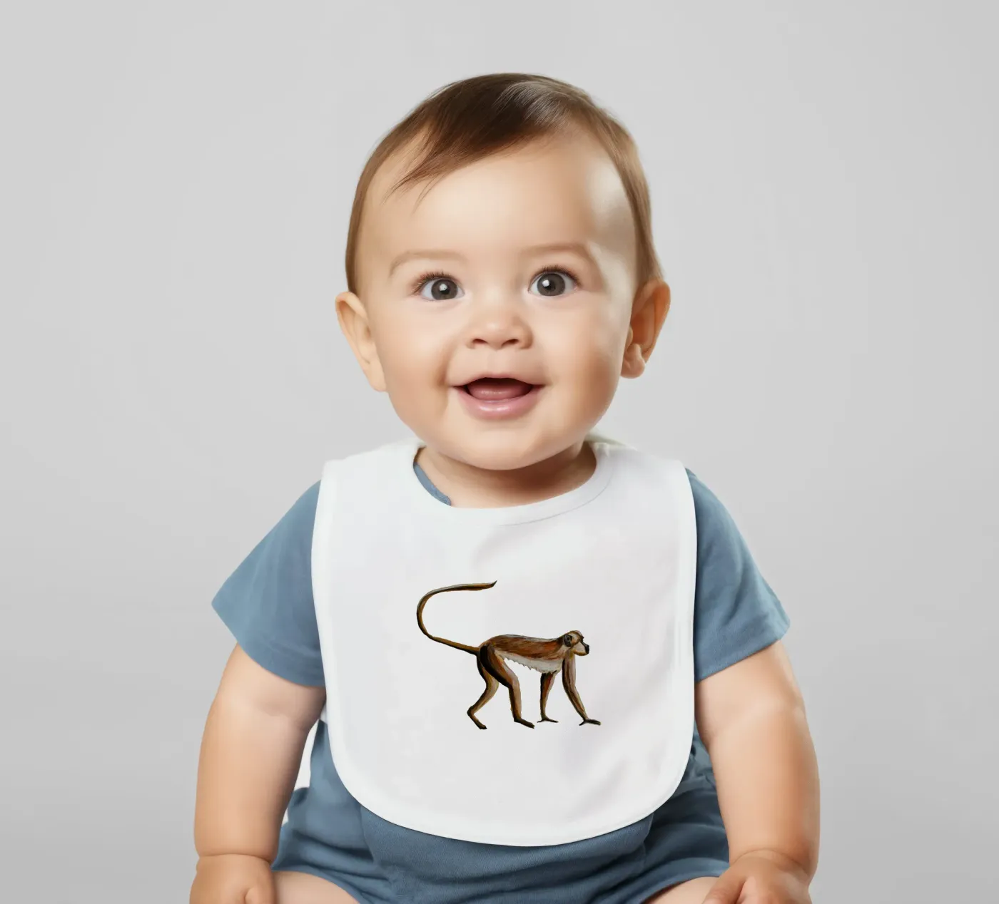 Monkey Babylätzchen von Femke Zwaan