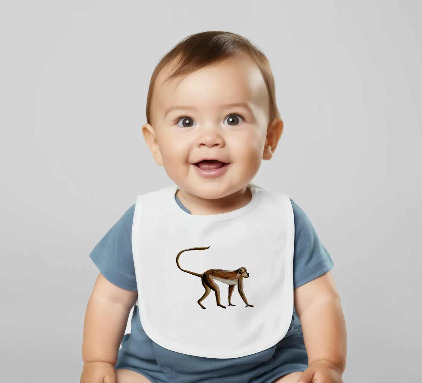 Monkey Babylätzchen von Femke Zwaan