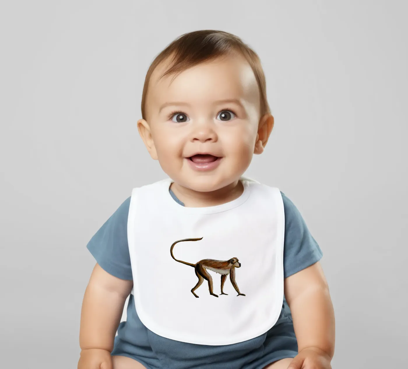 Monkey Babylätzchen von Femke Zwaan