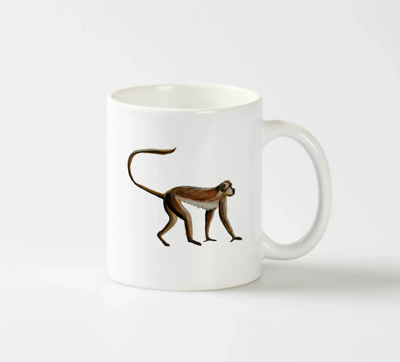 Monkey keramische mok van Femke Zwaan