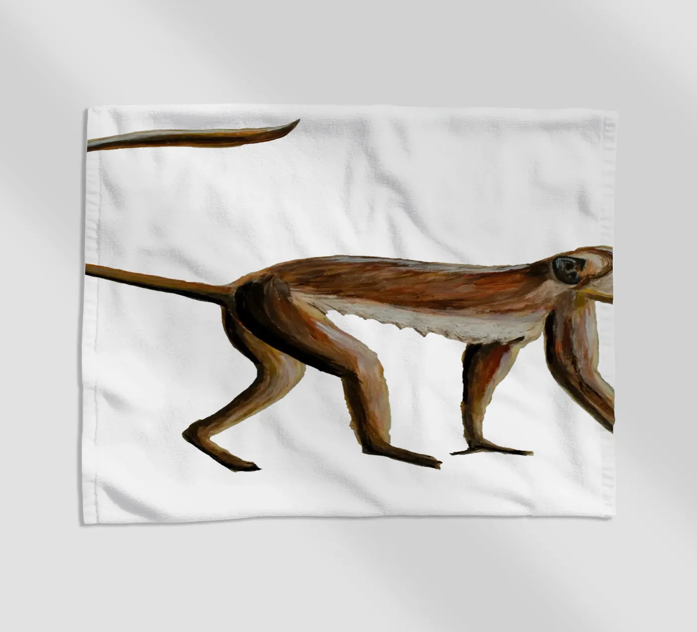 Monkey strandhanddoek van Femke Zwaan