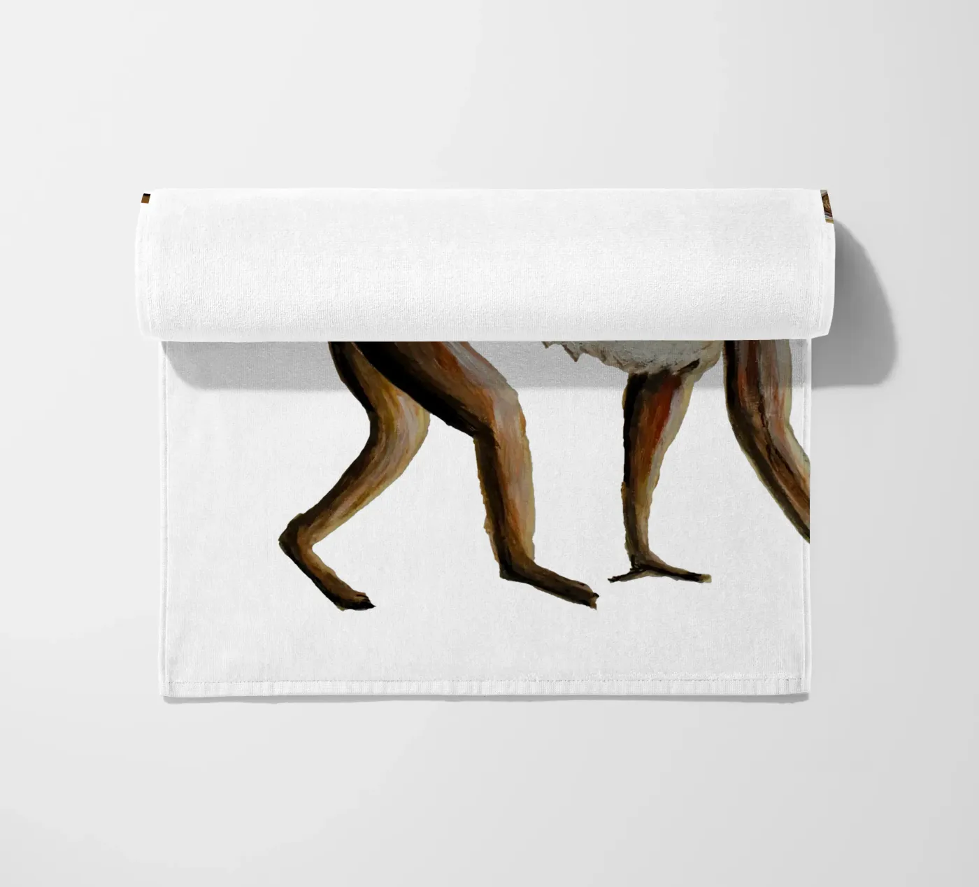 Monkey strandhanddoek van Femke Zwaan