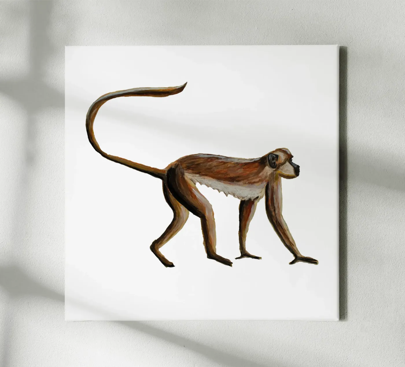 Monkey canvas van Femke Zwaan