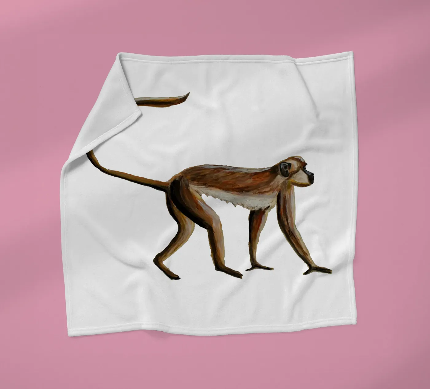 Monkey fleecedeken van Femke Zwaan