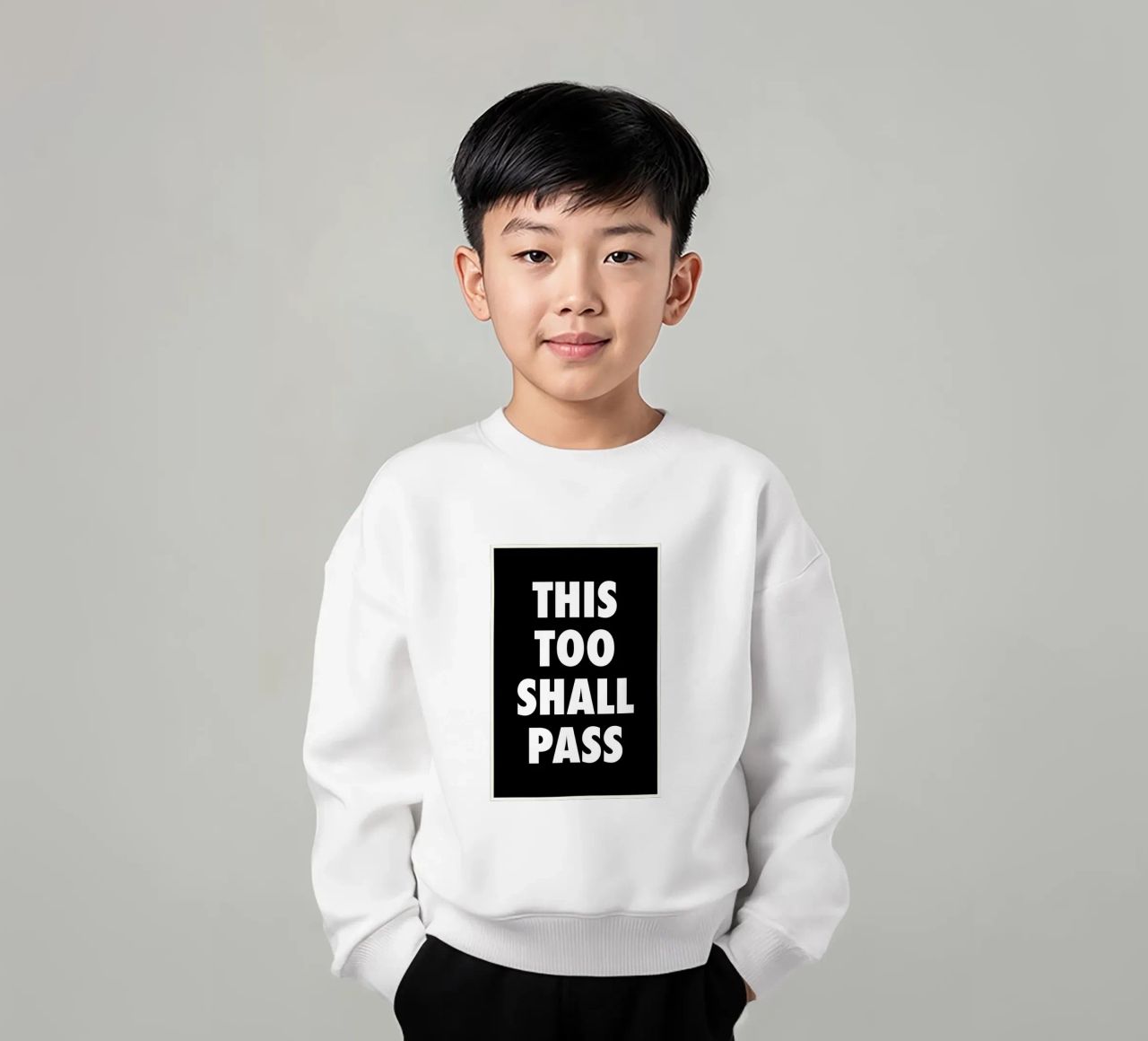 This Too Shall Pass – Eventually… felpa bambino da QuooodZ by MooodzArt