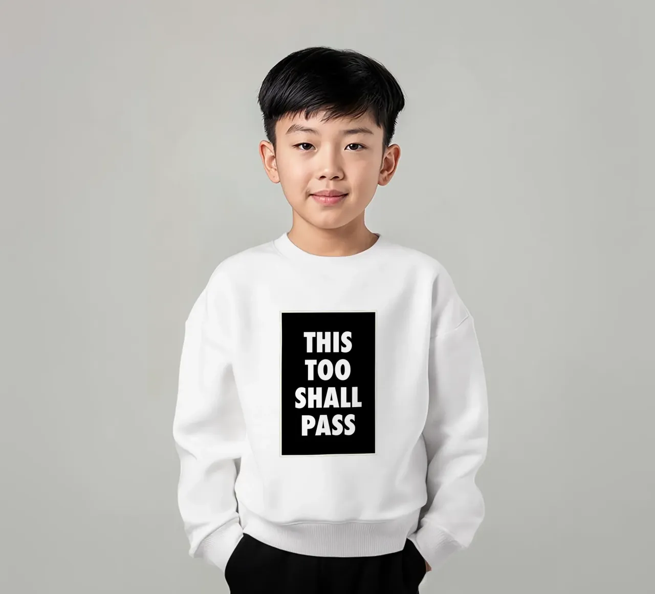 This Too Shall Pass – Eventually… felpa bambino da QuooodZ by MooodzArt