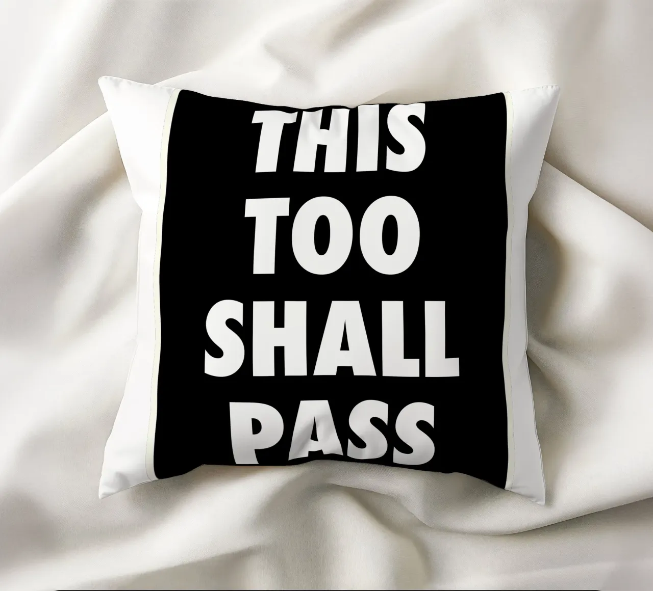 This Too Shall Pass – Eventually… cuscino da QuooodZ by MooodzArt