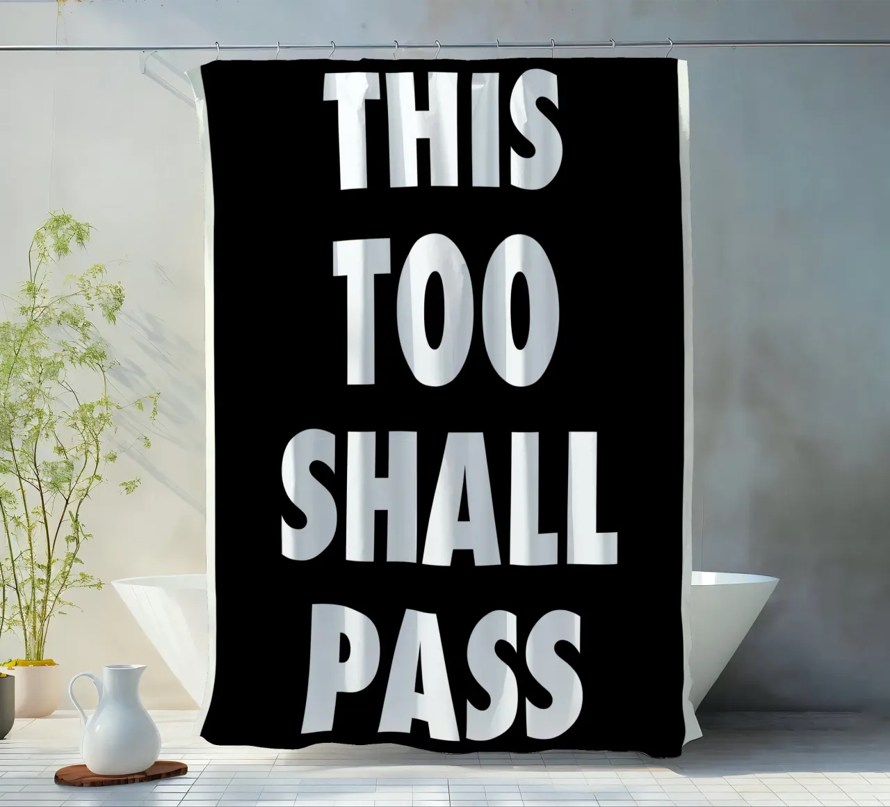 This Too Shall Pass – Eventually… tenda da doccia da QuooodZ by MooodzArt