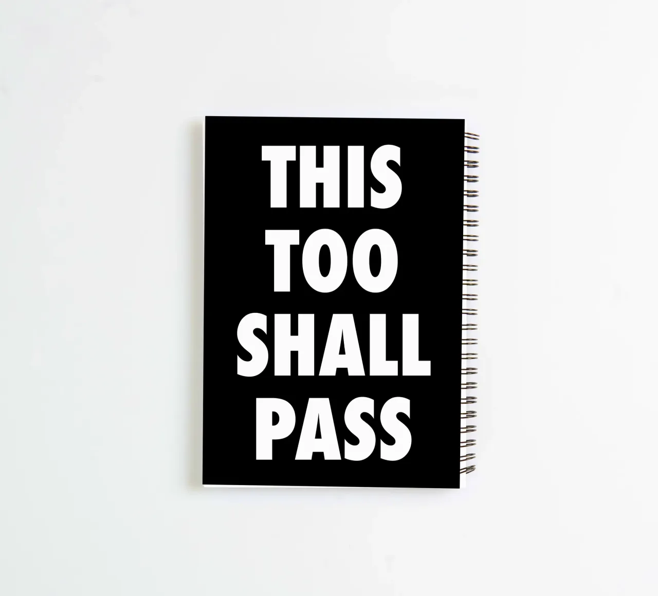 This Too Shall Pass – Eventually… spiral notebook by QuooodZ by MooodzArt