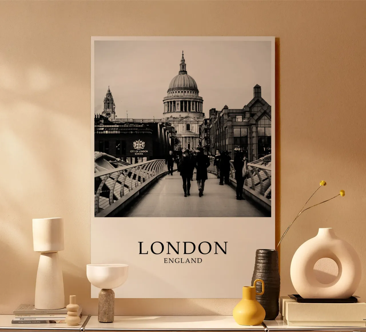 St Pauls Cathedral London Cityscape Scene Greyscale plexiglass da Charnwood Prints