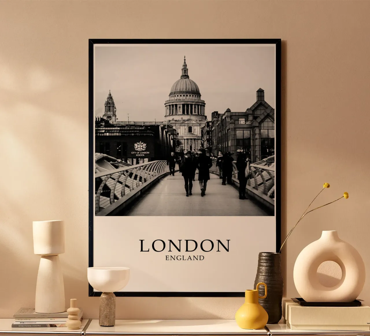 St Pauls Cathedral London Cityscape Scene Greyscale carta hahnemühle da Charnwood Prints