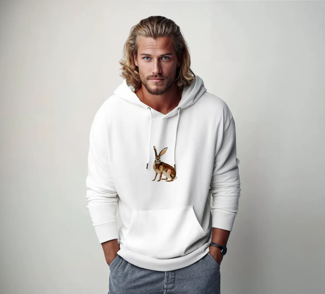 Rabbit sudadera con capucha de Femke Zwaan