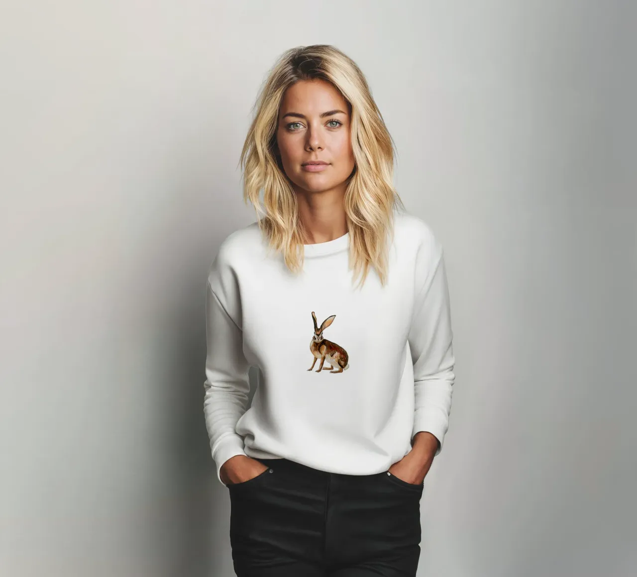 Rabbit sweatshirt by Femke Zwaan