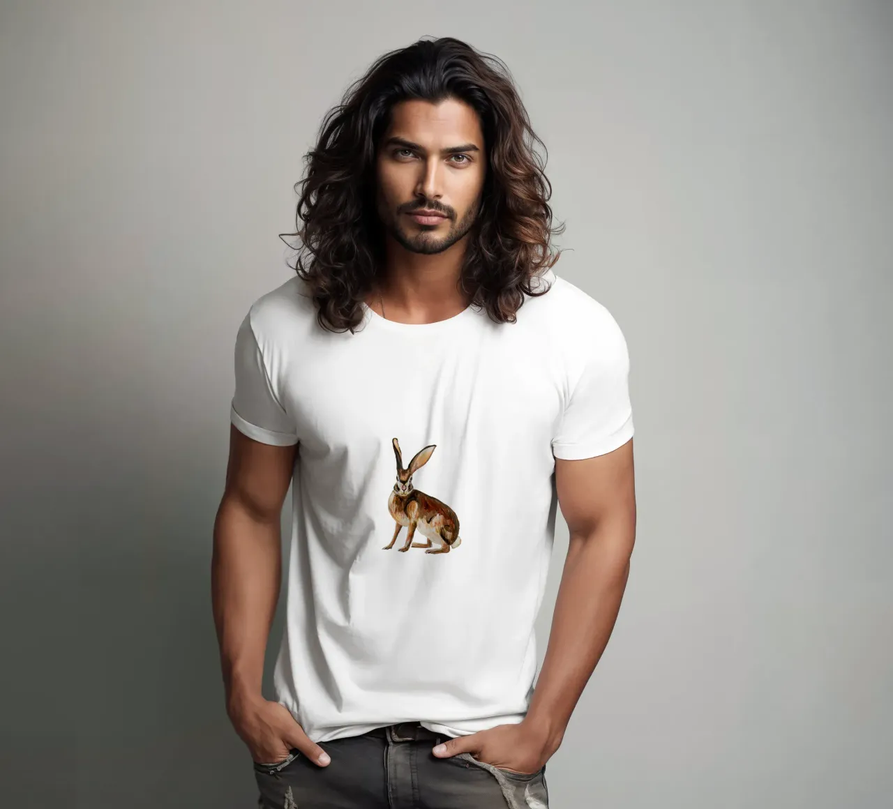 Rabbit T-Shirt von Femke Zwaan