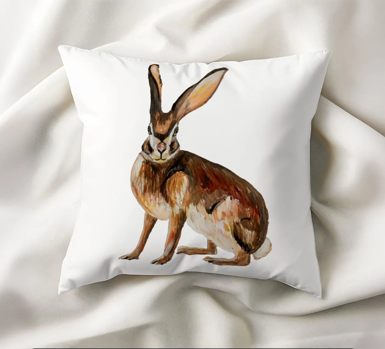 Rabbit Kissen von Femke Zwaan