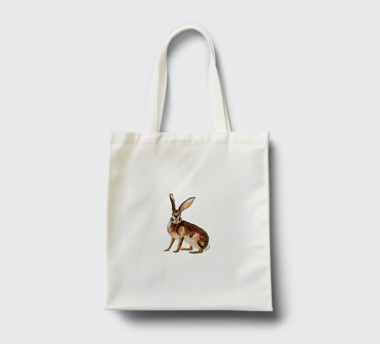 Rabbit borsa in juta da Femke Zwaan
