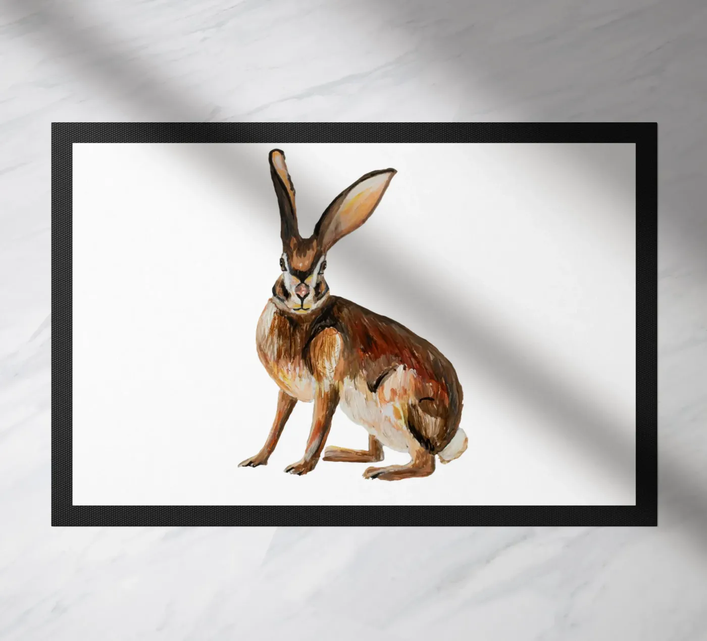 Rabbit deurmat van Femke Zwaan