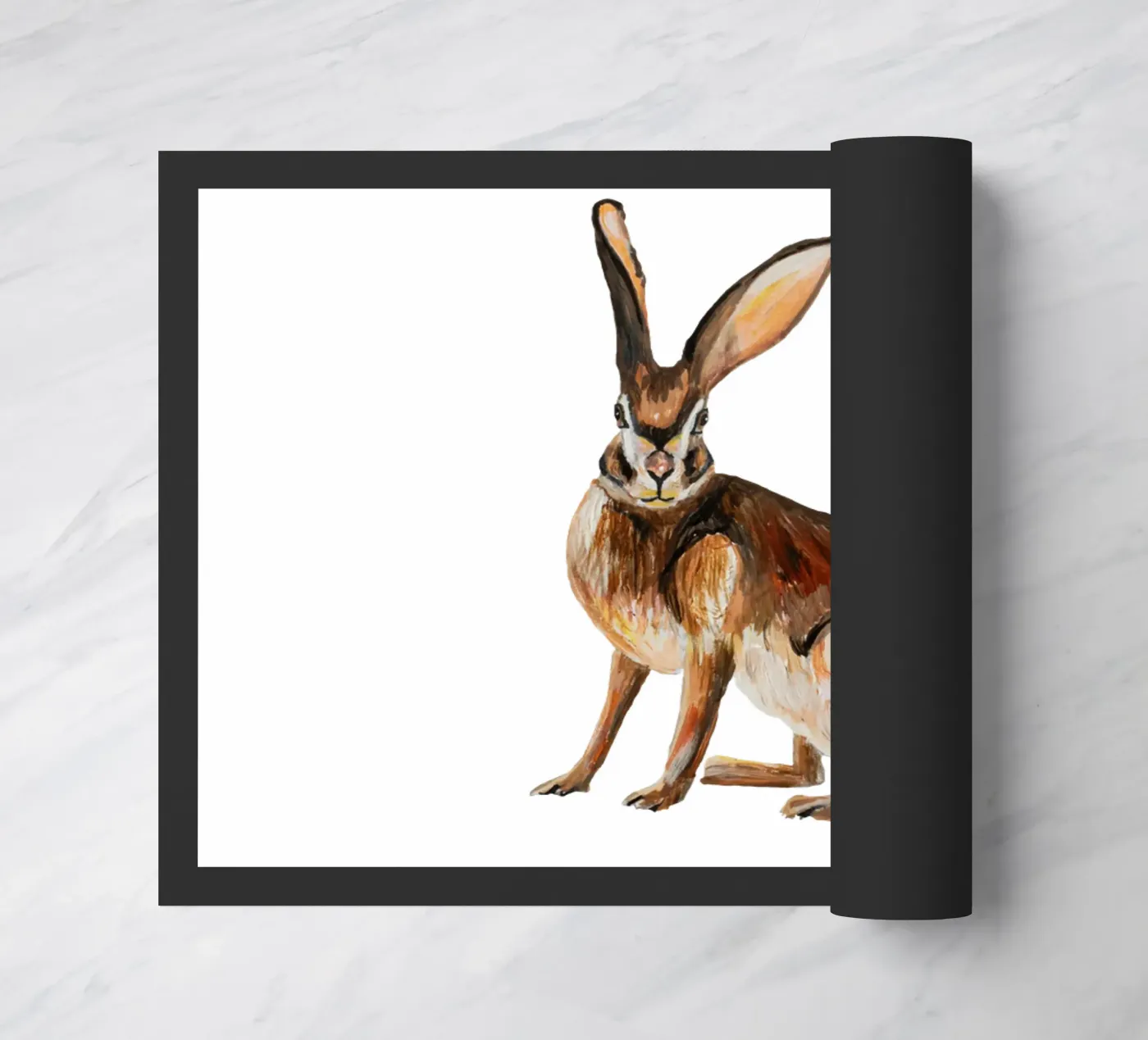 Rabbit deurmat van Femke Zwaan