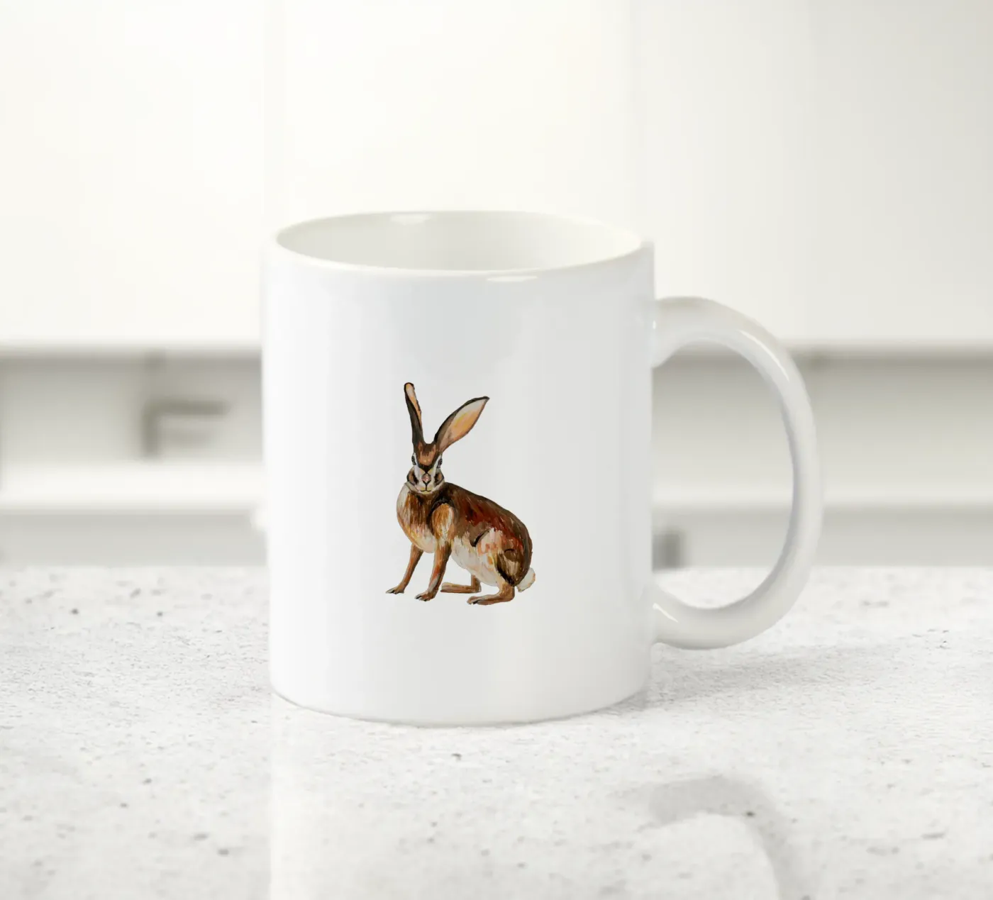 Rabbit ceramic mug by Femke Zwaan