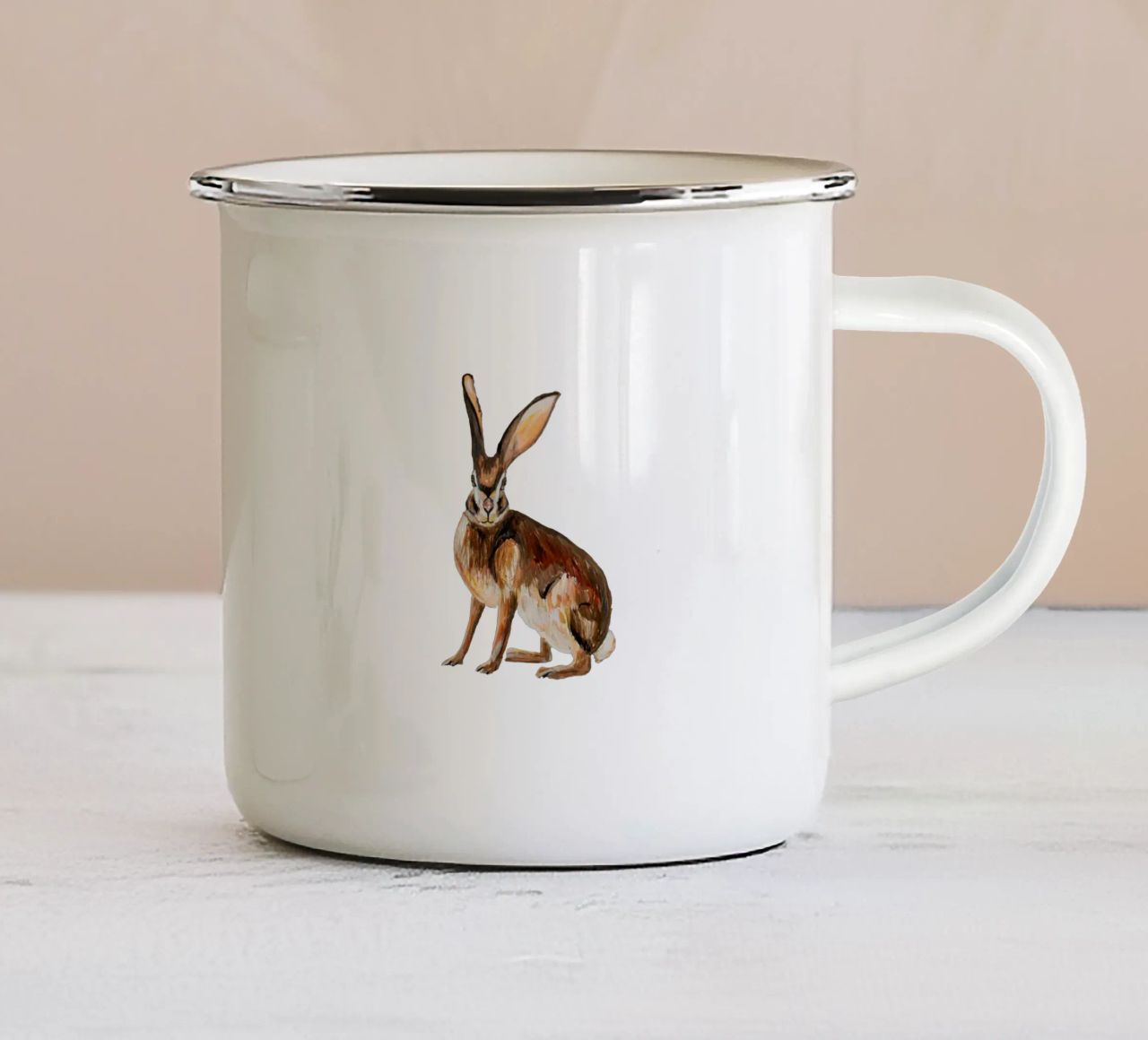 Rabbit tazza in smalto da Femke Zwaan