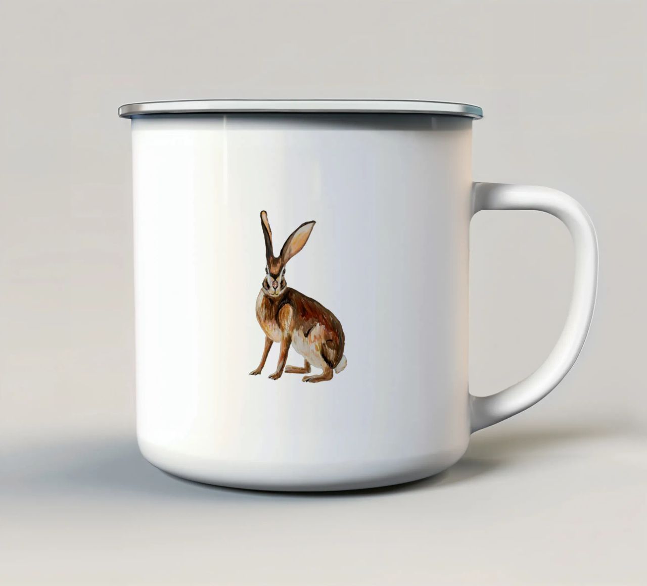 Rabbit tazza in smalto da Femke Zwaan