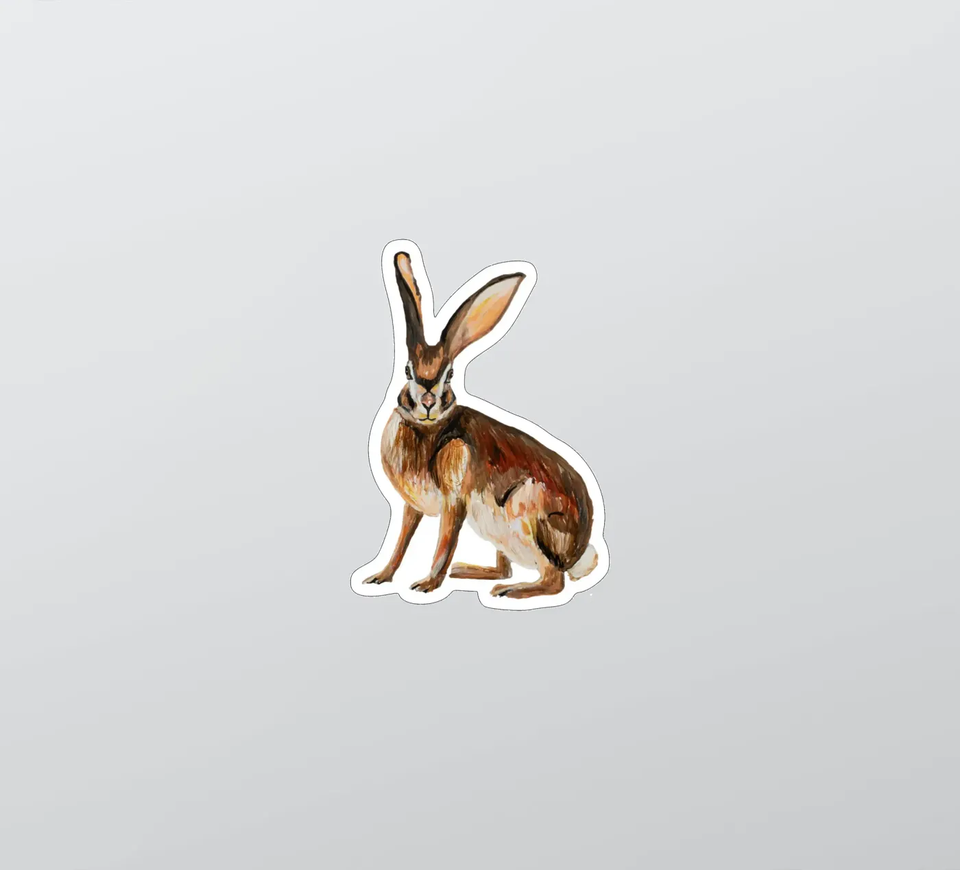 Rabbit sticker van Femke Zwaan