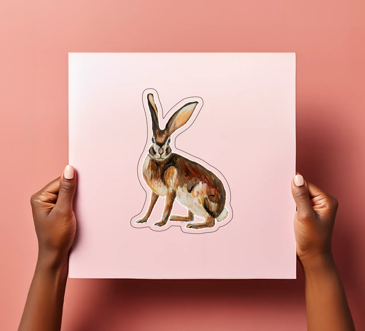 Rabbit foglio adesivo da Femke Zwaan