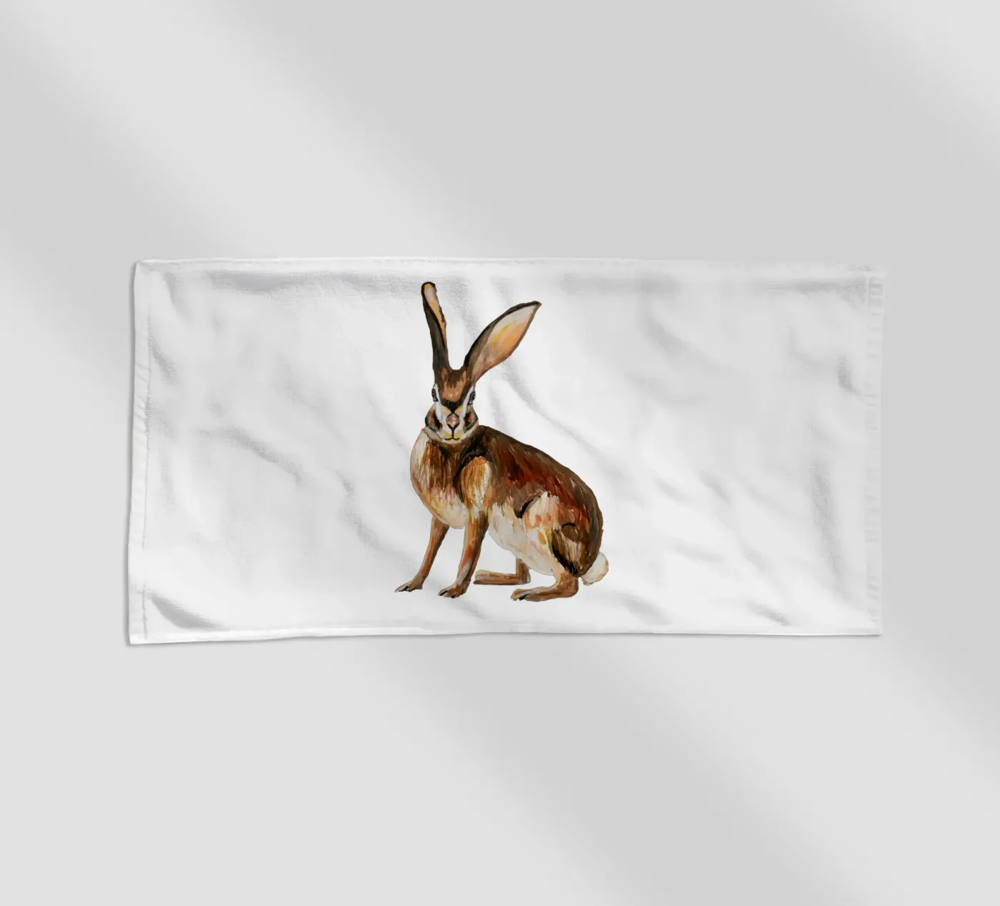 Rabbit beach towel by Femke Zwaan
