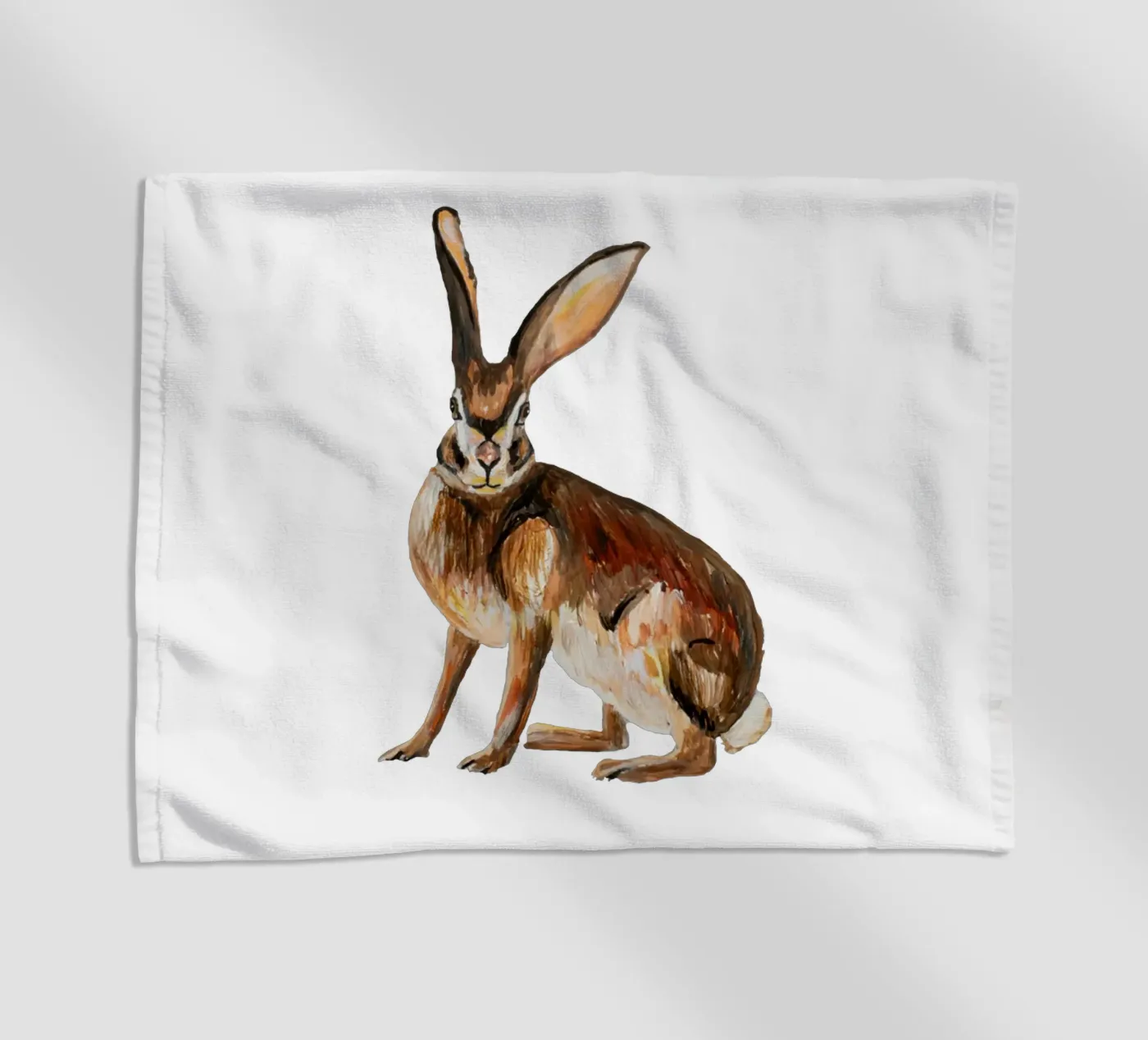 Rabbit beach towel by Femke Zwaan