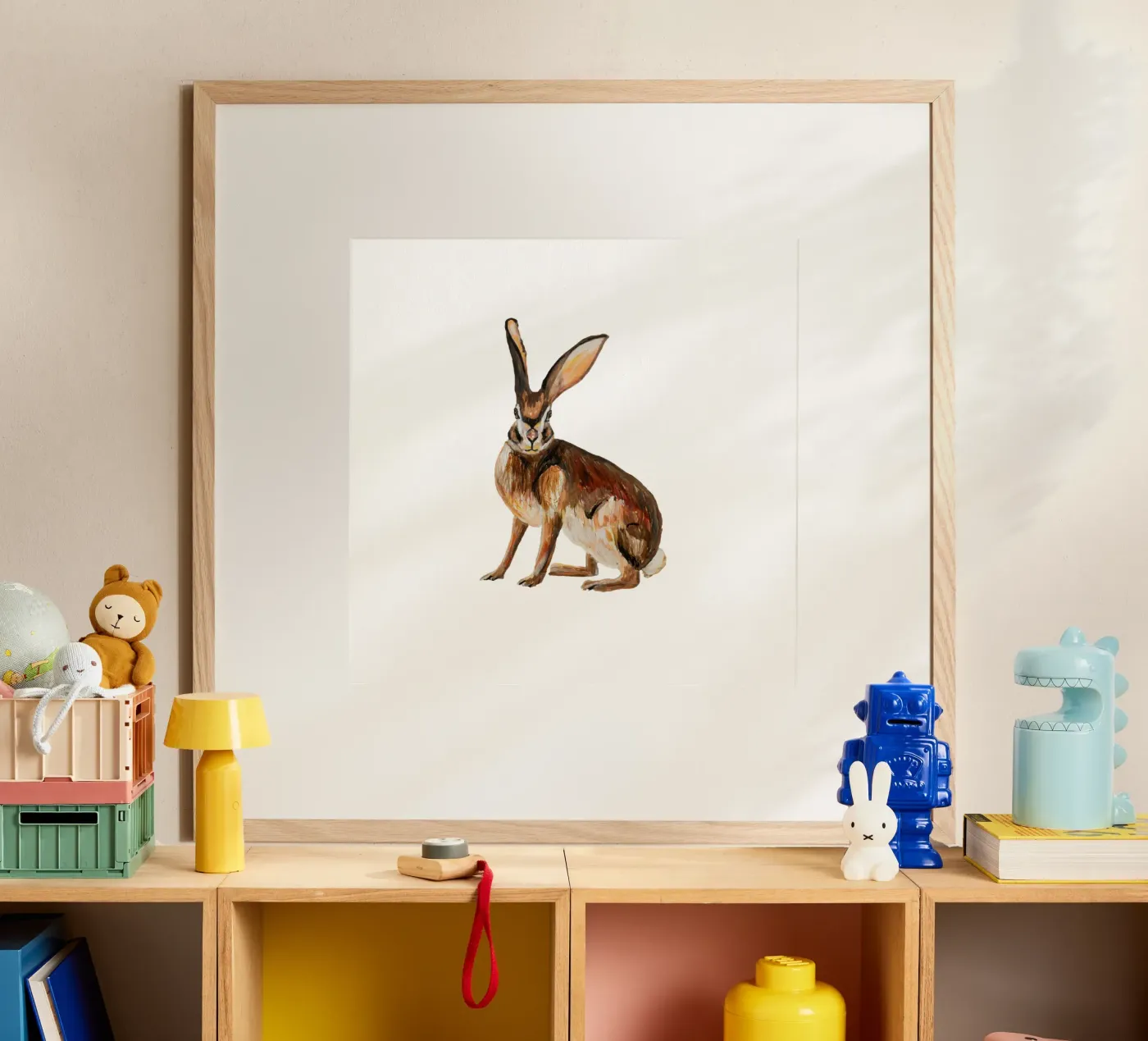 Rabbit poster van Femke Zwaan