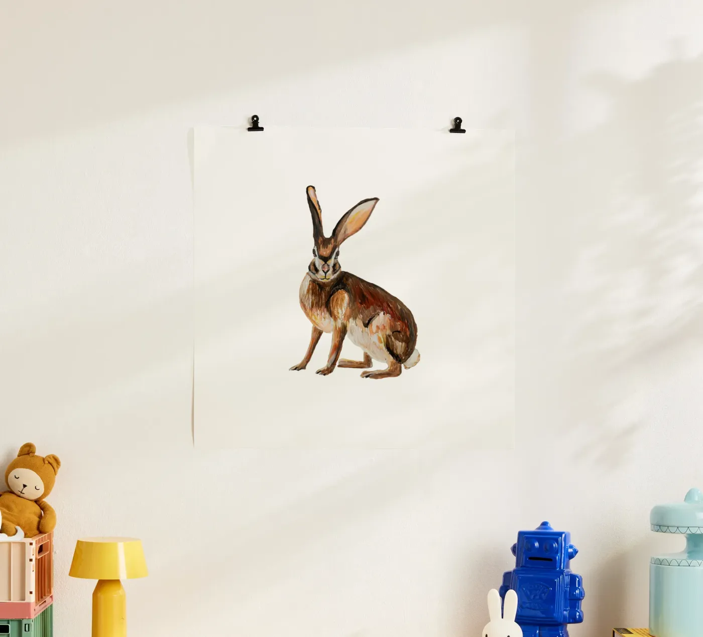 Rabbit poster van Femke Zwaan