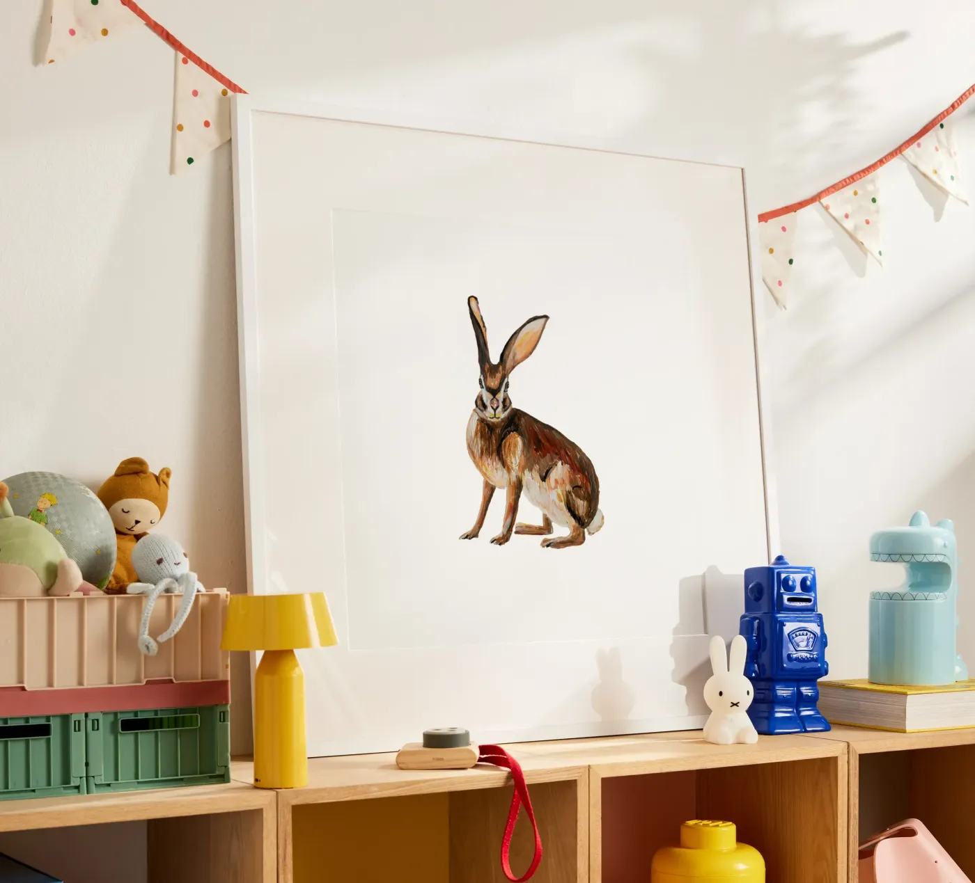 Rabbit poster van Femke Zwaan