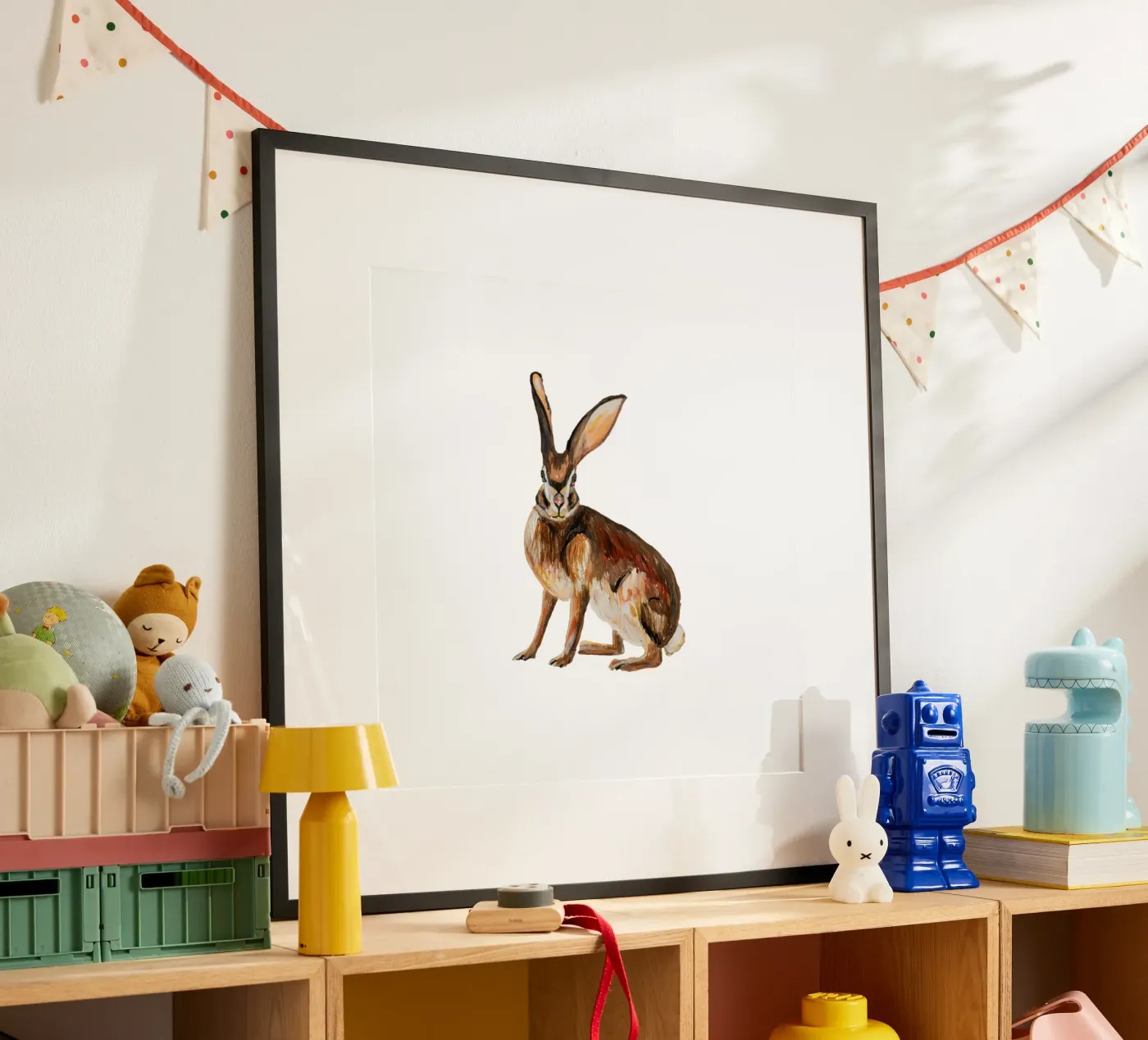 Rabbit poster van Femke Zwaan