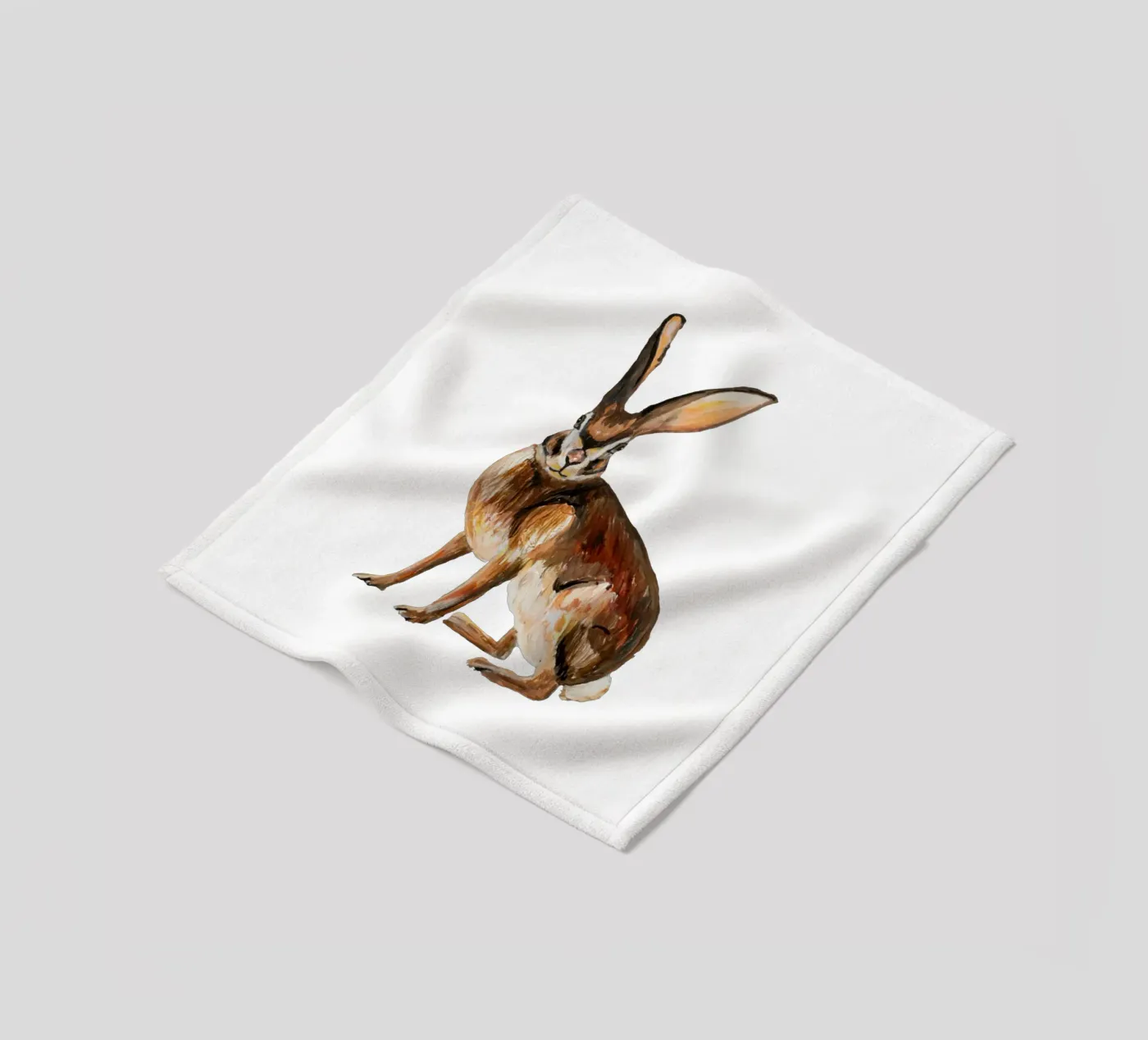 Rabbit fleecedeken van Femke Zwaan