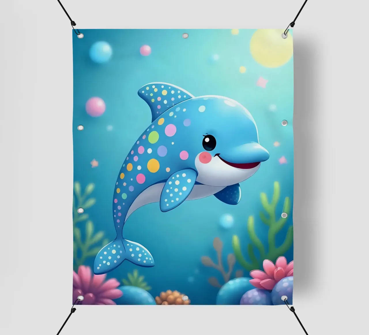 Delphin_4 telo in pvc da Tierisch bunt by LK