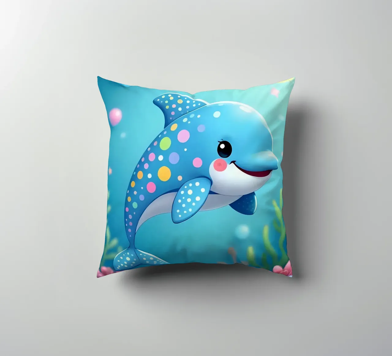 Delphin_4 cuscino da Tierisch bunt by LK