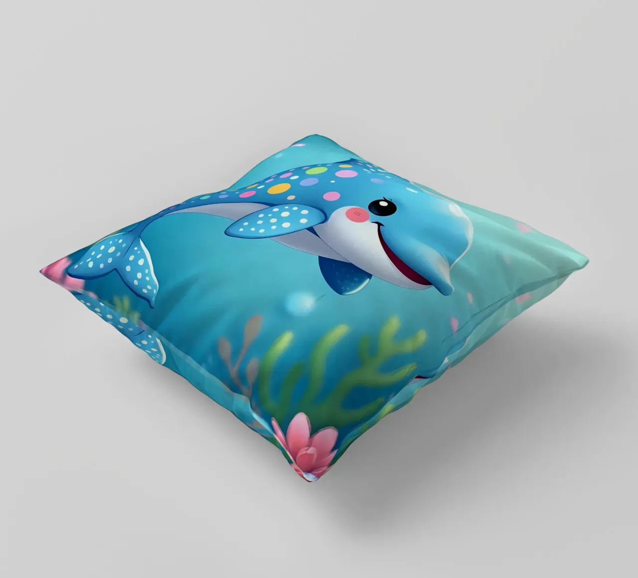 Delphin_4 cuscino da Tierisch bunt by LK