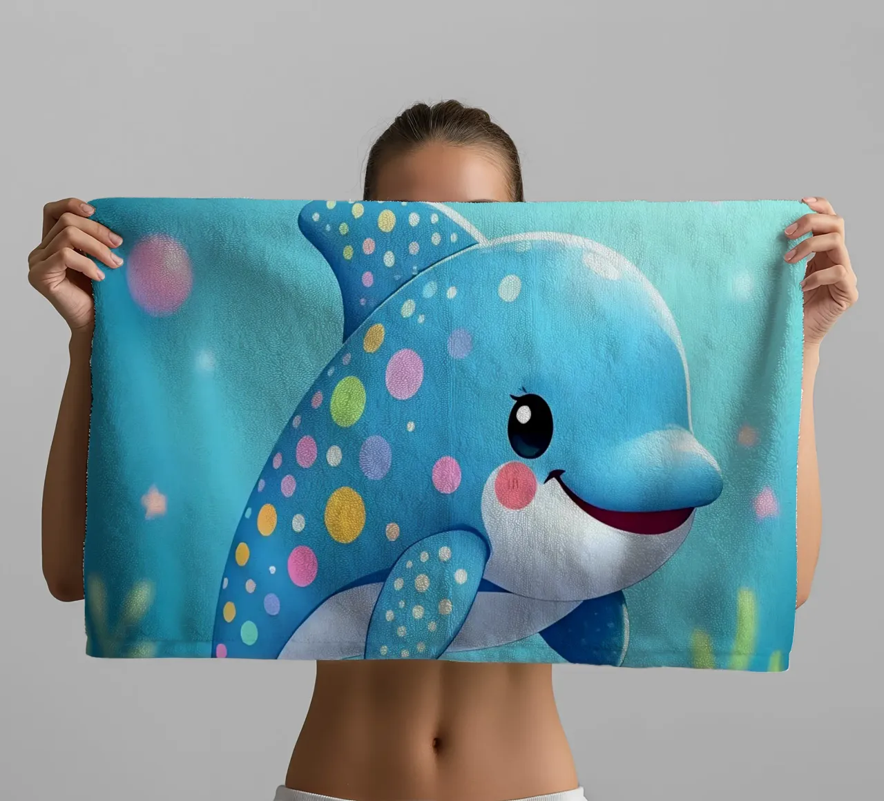 Delphin_4 towel by Tierisch bunt by LK
