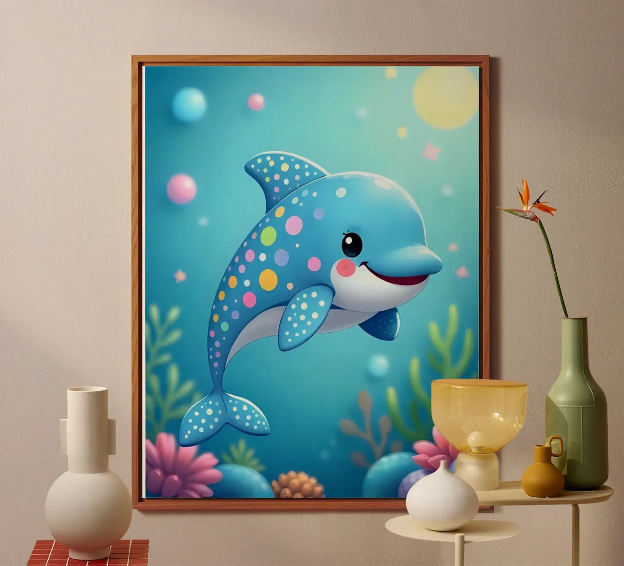 Delphin_4 alluminio dibond da Tierisch bunt by LK