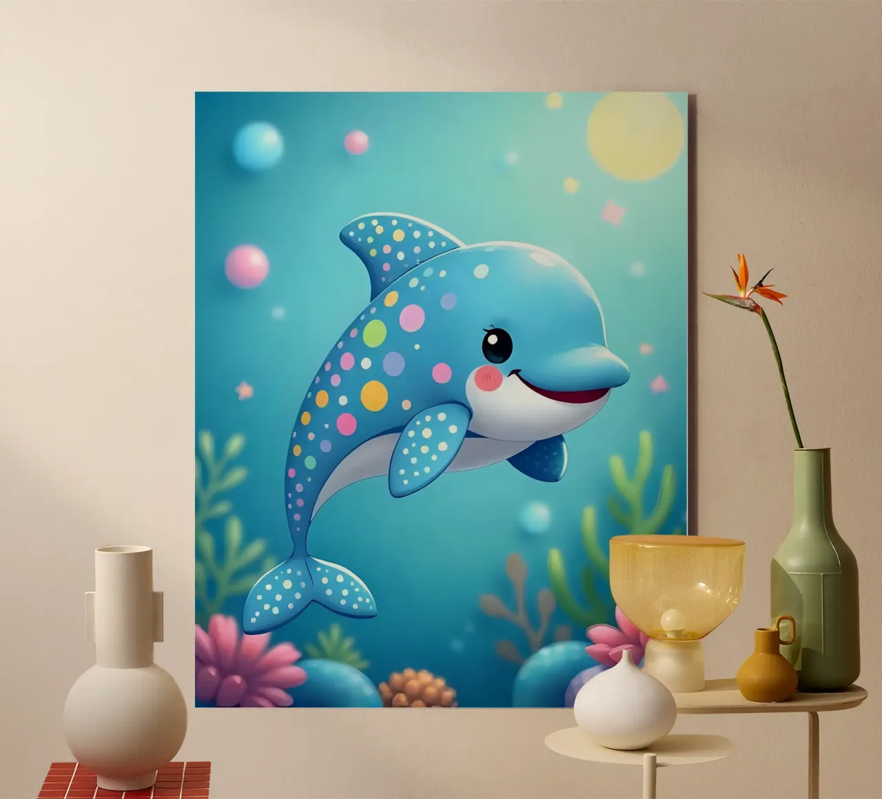 Delphin_4 alluminio dibond da Tierisch bunt by LK