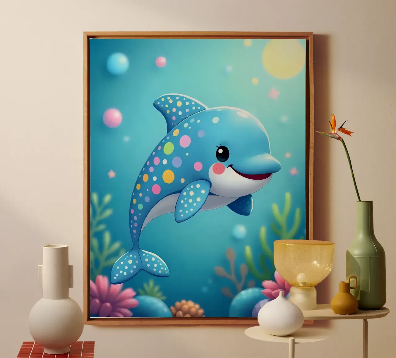 Delphin_4 tela da Tierisch bunt by LK