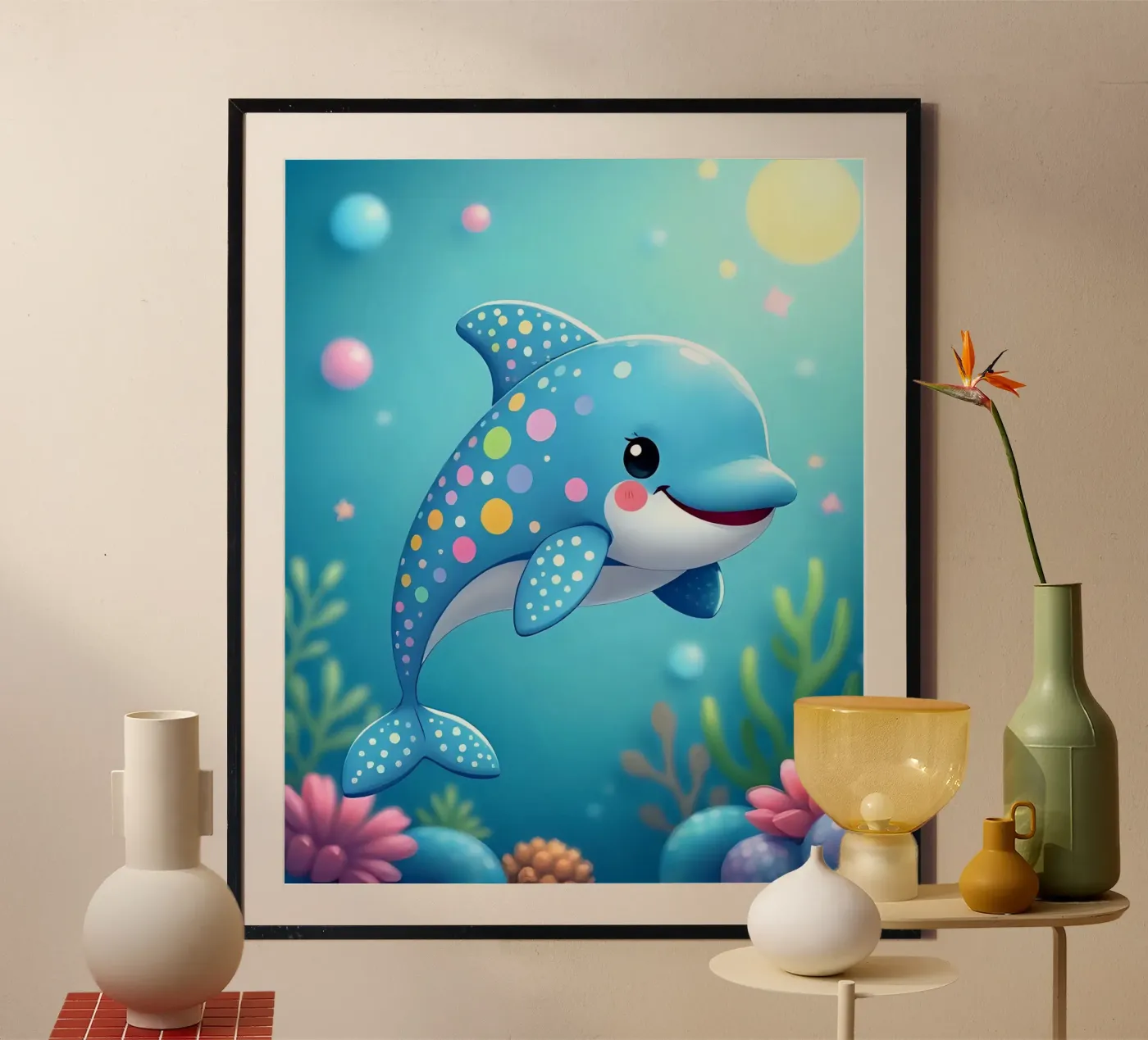 Delphin_4 poster da Tierisch bunt by LK