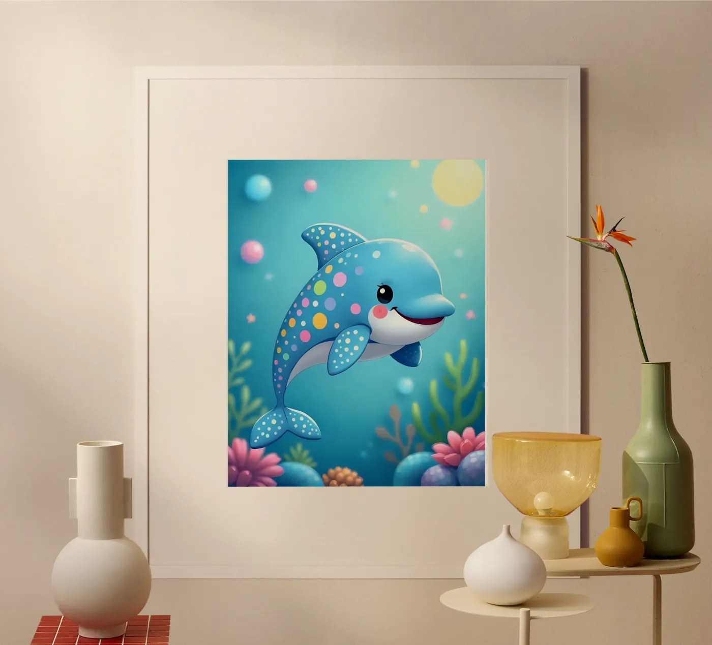 Delphin_4 poster da Tierisch bunt by LK