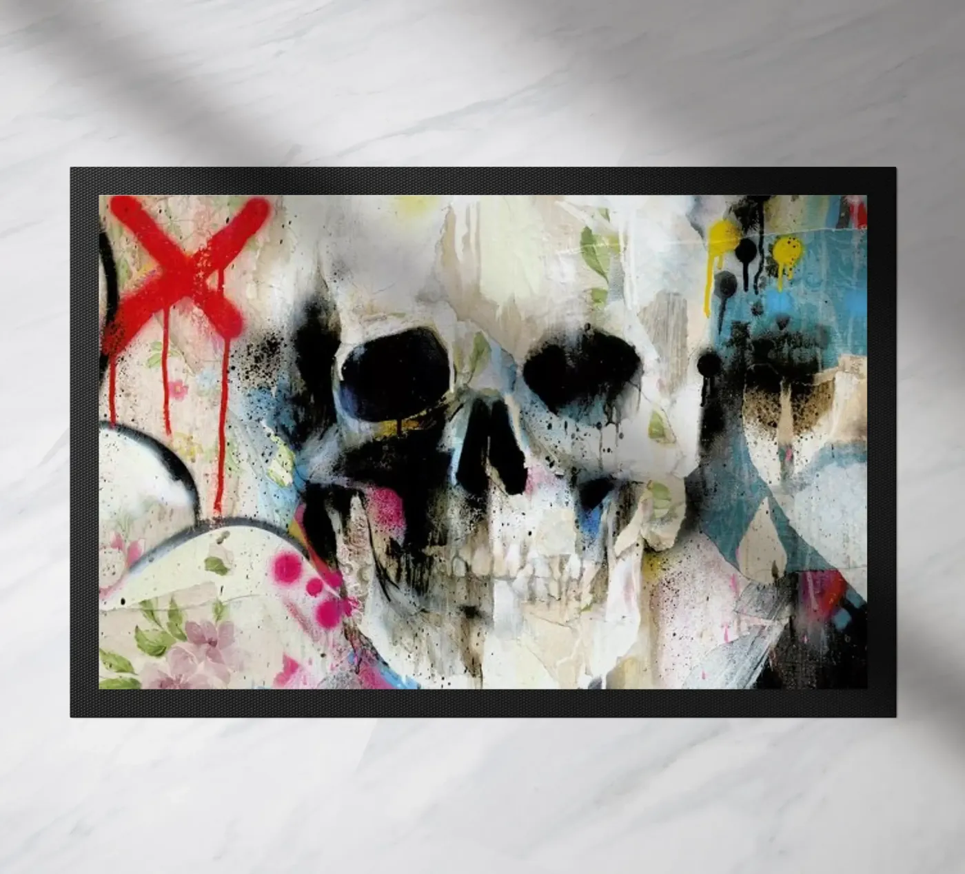 Skull doormat by Famous When Dead