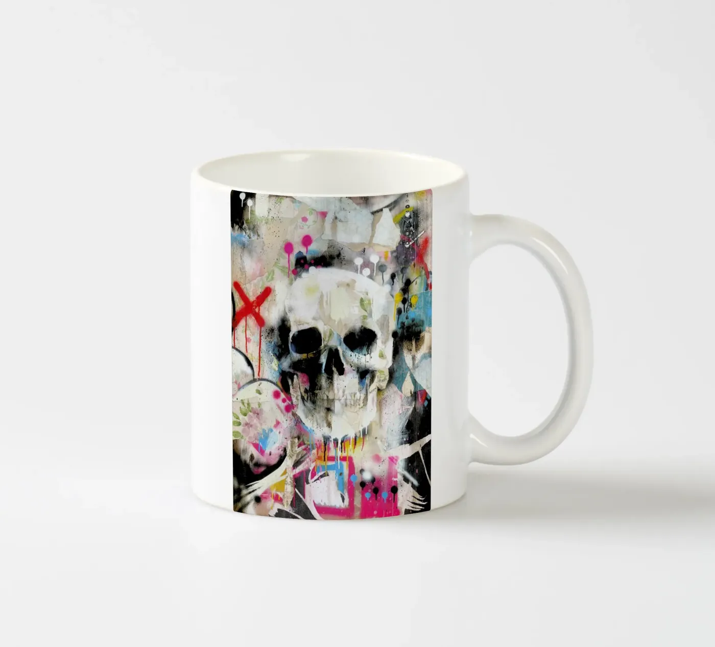 Skull ceramic mug by Famous When Dead