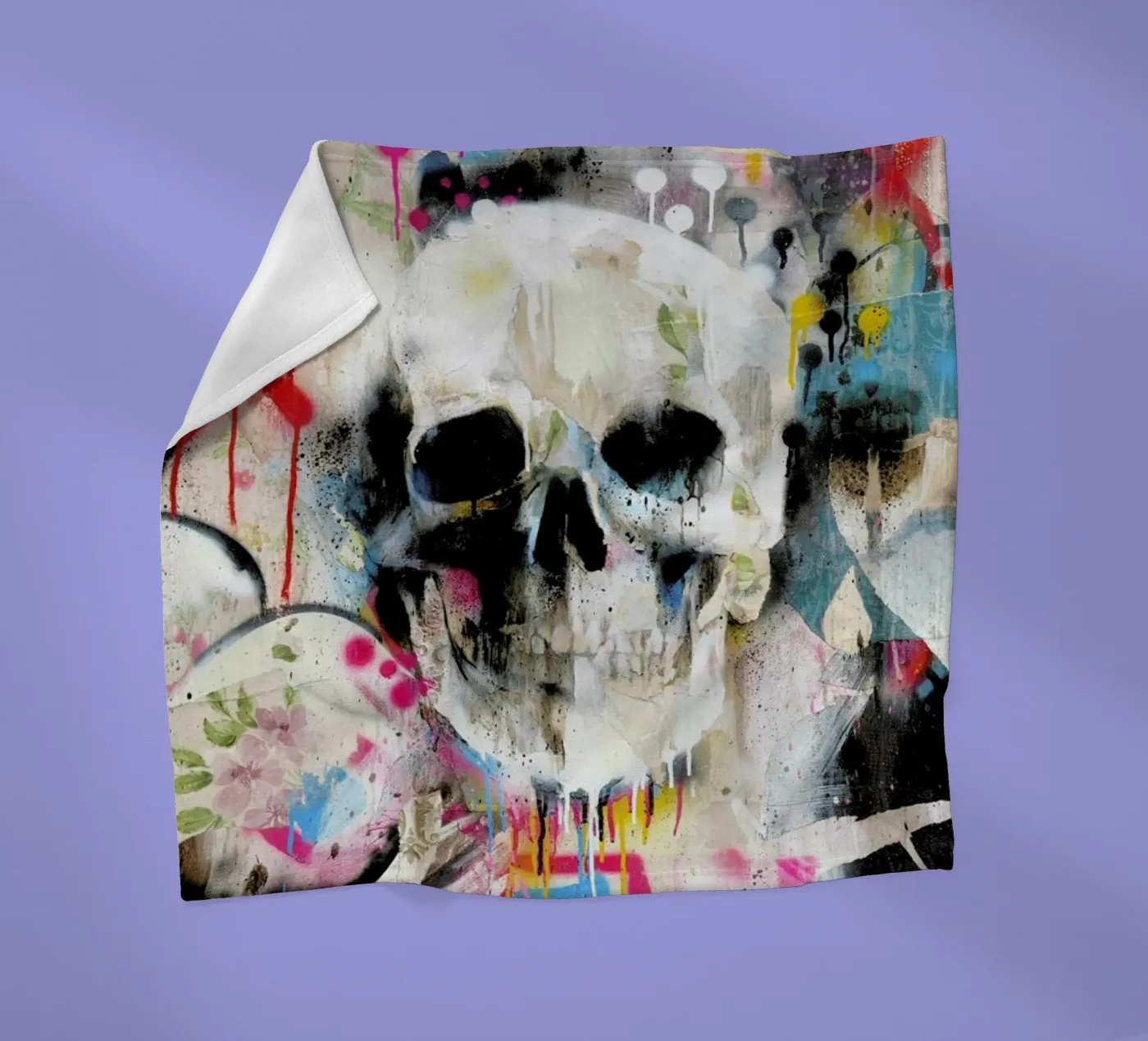 Skull Fleecedecke von Famous When Dead